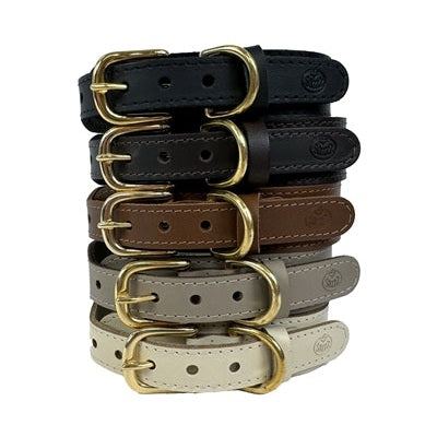 Sazzz Halsband Hond Pioneer Classic Leer Taupe
