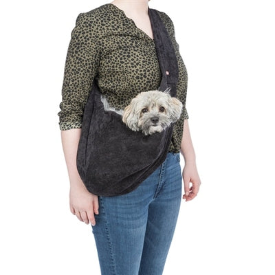 Trixie Hondentas Buikdrager Soft Zwart / Grijs