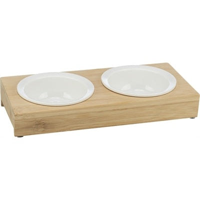 Trixie Voerbak Waterbak-Set Keramiek / Bamboe